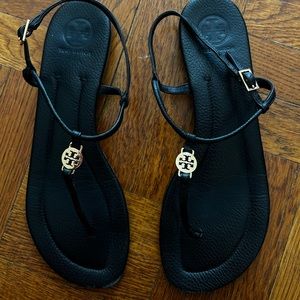 Tory Burch Black Strappy Sandals Size 11
